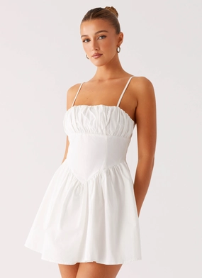 Phillipa Mini Dress - White Vibrant Look Phillipa Mini Dress - White All-day Comfort
