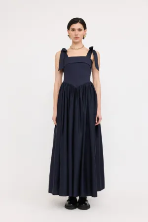 Phoebe Upper Knit Maxi Dress in Navy Eye-catching Design Phoebe Upper Knit Maxi Dress in Navy Heritage-Brand Countryside-Style