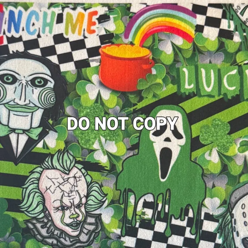 Pinch Me Kill Me (Semi-Exclusive) - Horror Jigsaw Ghostface Pennywise Jason St Patrick's Day High-quality Handcrafted Vibrant Leggings
