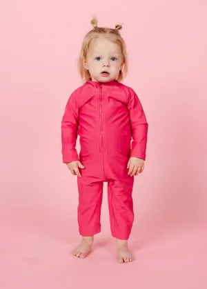 Pink Raspberry | Baby Rashguard One-Piece (Unisex)