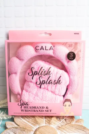Pink Splish Splash Spa Headband & Wristband Set