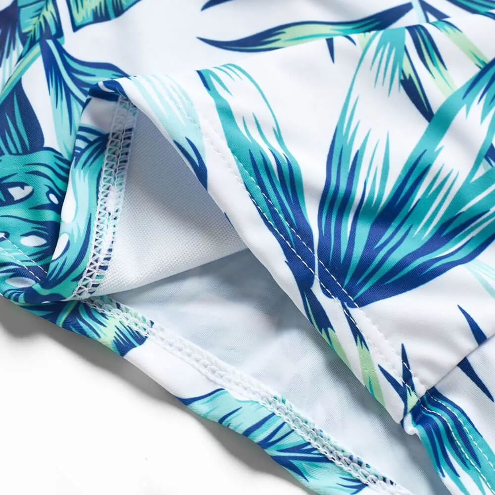 Plant Printing Parent-child One-piece Swimsuit