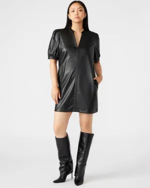 Pleated Look Jane Dress in Black Jane Dress in Black Trend Detail