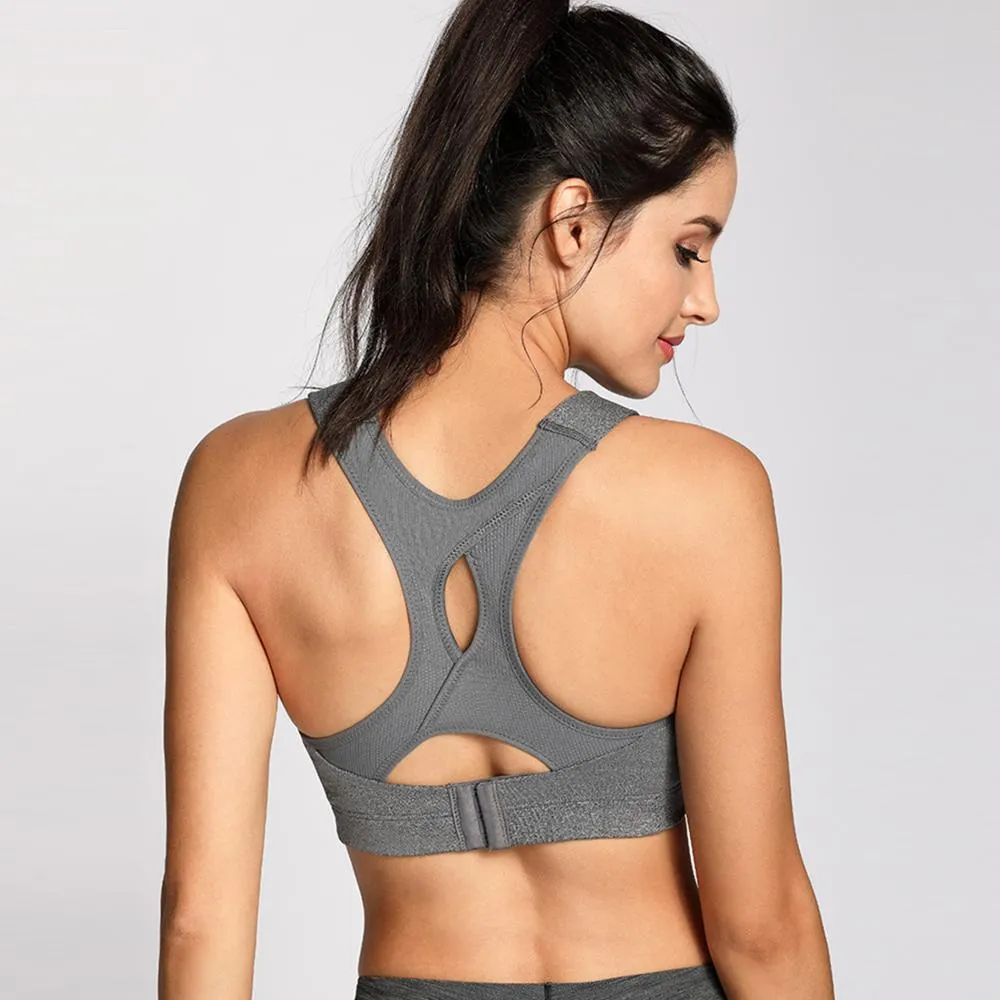 Plus size high impact wireless full cup lightly padded sports bra (Size 32/70 - 42/95, C - E)