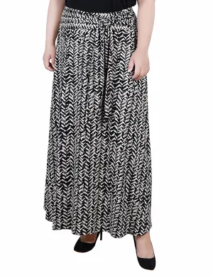 Plus Size Maxi Skirt With Sash Waist Tie Stunning Sets Plus Size Maxi Skirt With Sash Waist Tie Pure Color Retro Mood