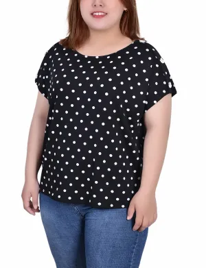 Plus Size Short Extended Sleeve Top Comfortable texture Plus Size Short Extended Sleeve Top Sophisticated Appeal QuickReleaseClasp