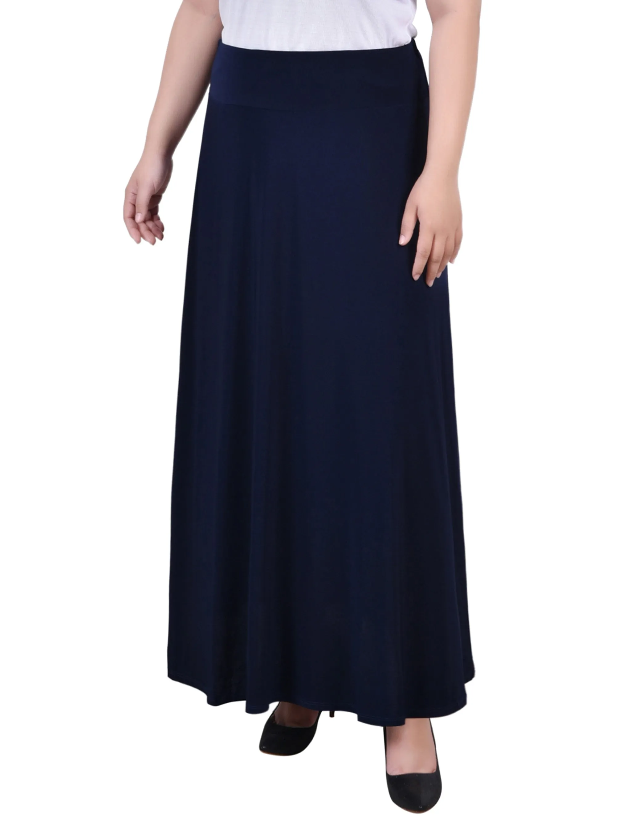 Plus Size Wide Yoked Maxi Skirt Country View