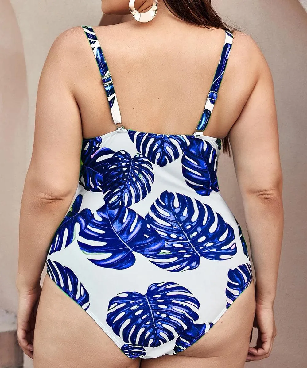 Plus Swimsuits One-Piece Swimwear Womens Summer Bathing