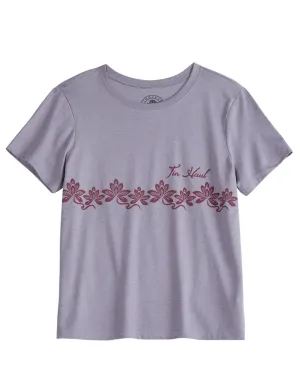 Pocket Detail Tin Haul Womens Floral Border Grey Cotton Blend S/S T-Shirt Tin Haul Womens Floral Border Grey Cotton Blend S/S T-Shirt Chic Layer All day wearability