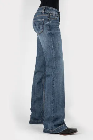 Polished Cut Stetson Womens 214 Trouser Deco Blue Cotton Blend Jeans Blended Style Stetson Womens 214 Trouser Deco Blue Cotton Blend Jeans