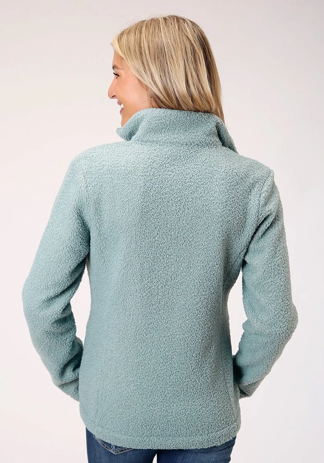 Roper Womens Mint Polyester Faux Lamb Fur Jacket Ready For All