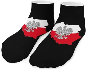 Polonia Logo Pattern Unisex Activewear Ankle Socks Lightweight Low Cut And No Show Socks