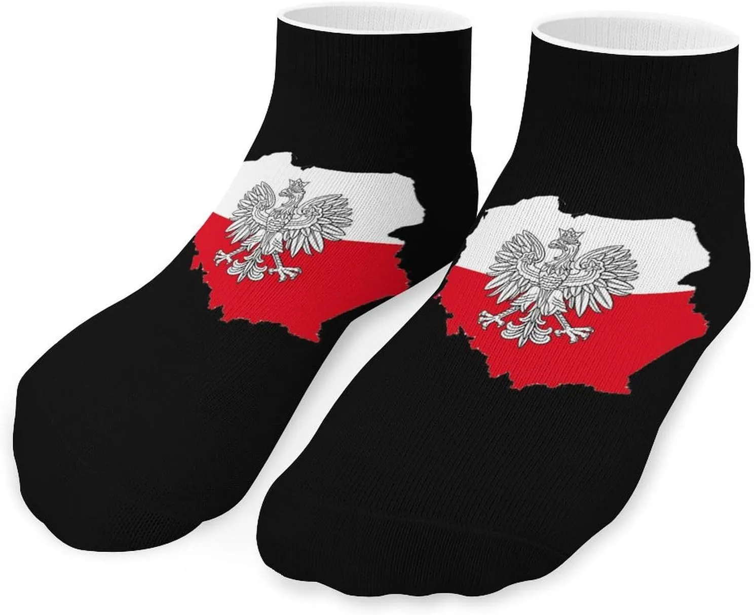 Polonia Logo Pattern Unisex Activewear Ankle Socks Lightweight Low Cut And No Show Socks
