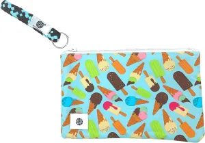 Pomchies Stylish Toiletry Bags for Traveling - Small Makeup Bags for Women - Water Resistant Pom Makeup Pouch Bags Travel Organizer for Accessories - I-Scream Cosmetic Bags