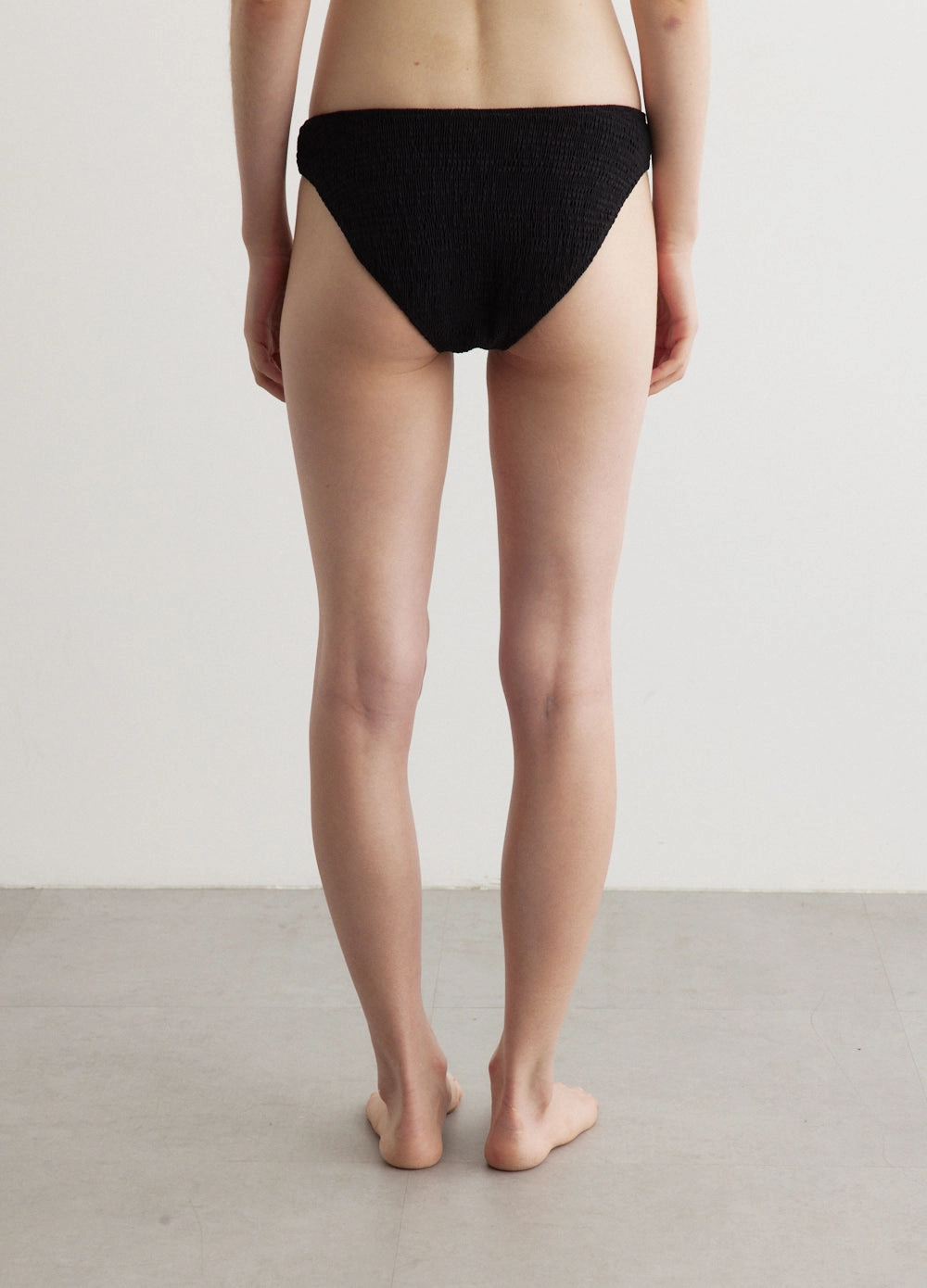 Smocked Mini Bikini Bottoms Ocean Swimwear Rubberless Elastic Edging