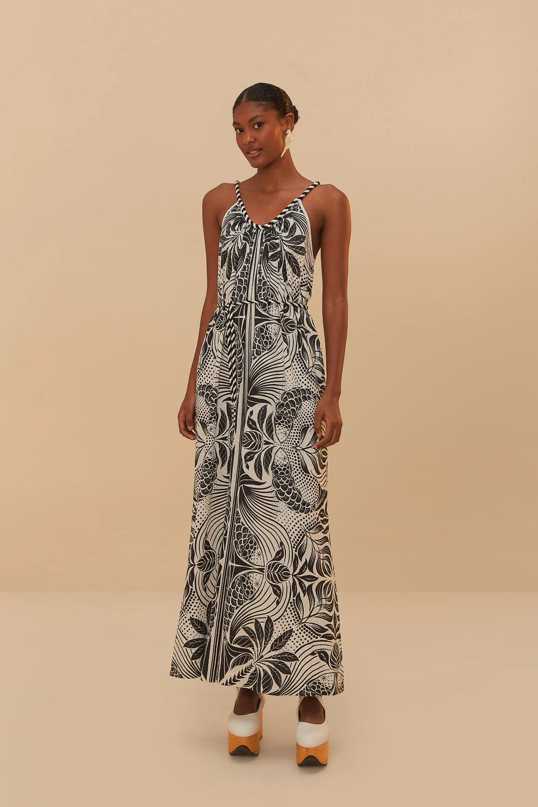 Monochrome Elegance Scarf Jumpsuit in Off White City-Style