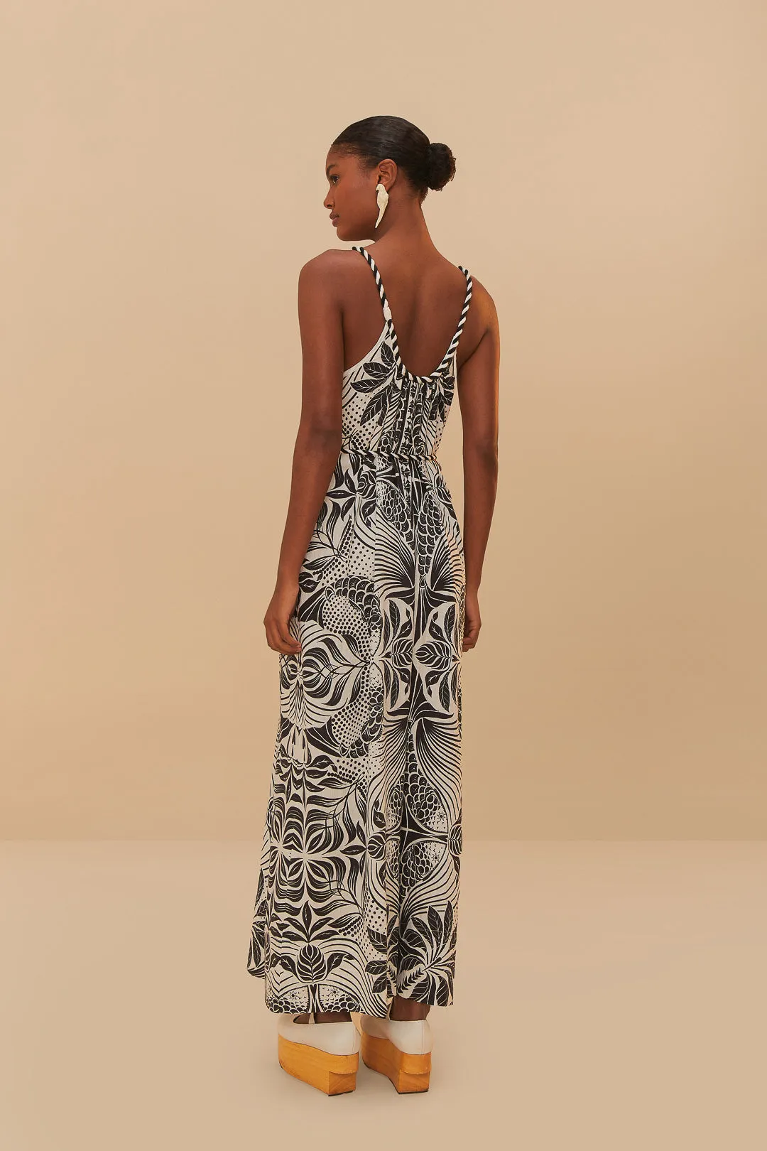 Monochrome Elegance Scarf Jumpsuit in Off White Trendy Comfort Cozy Style