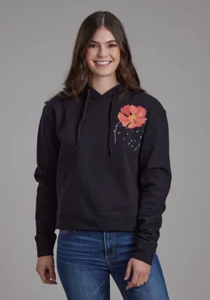 Practical Fit Roper Womens Twill Hood Flower Black 100% Cotton Hoodie Roper Womens Twill Hood Flower Black 100% Cotton Hoodie Contemporary Look Modern Straight Leg