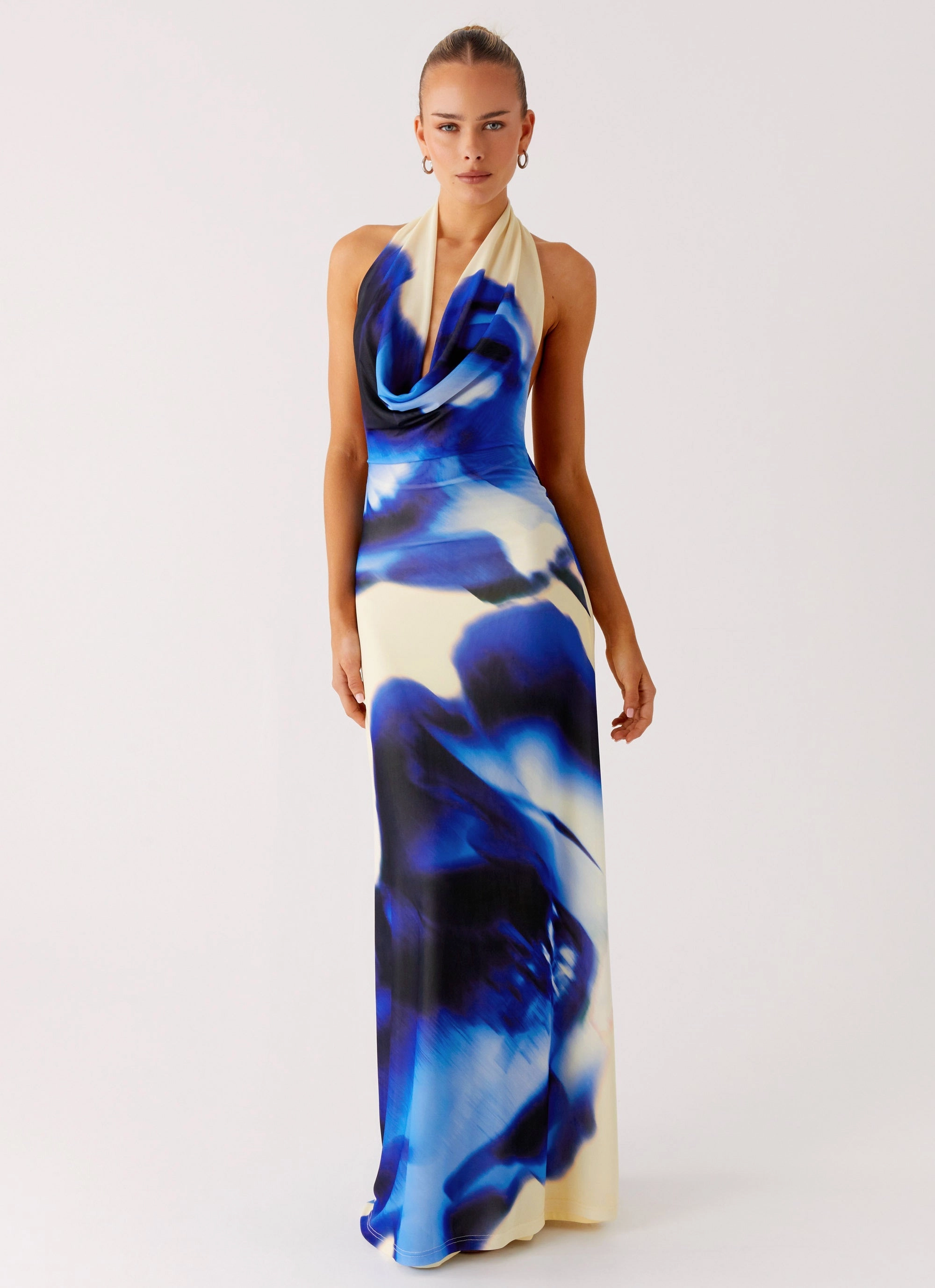 Dance-Party Wide Hemline Only A Feeling Cowl Neck Maxi Dress - Heirloom Floral