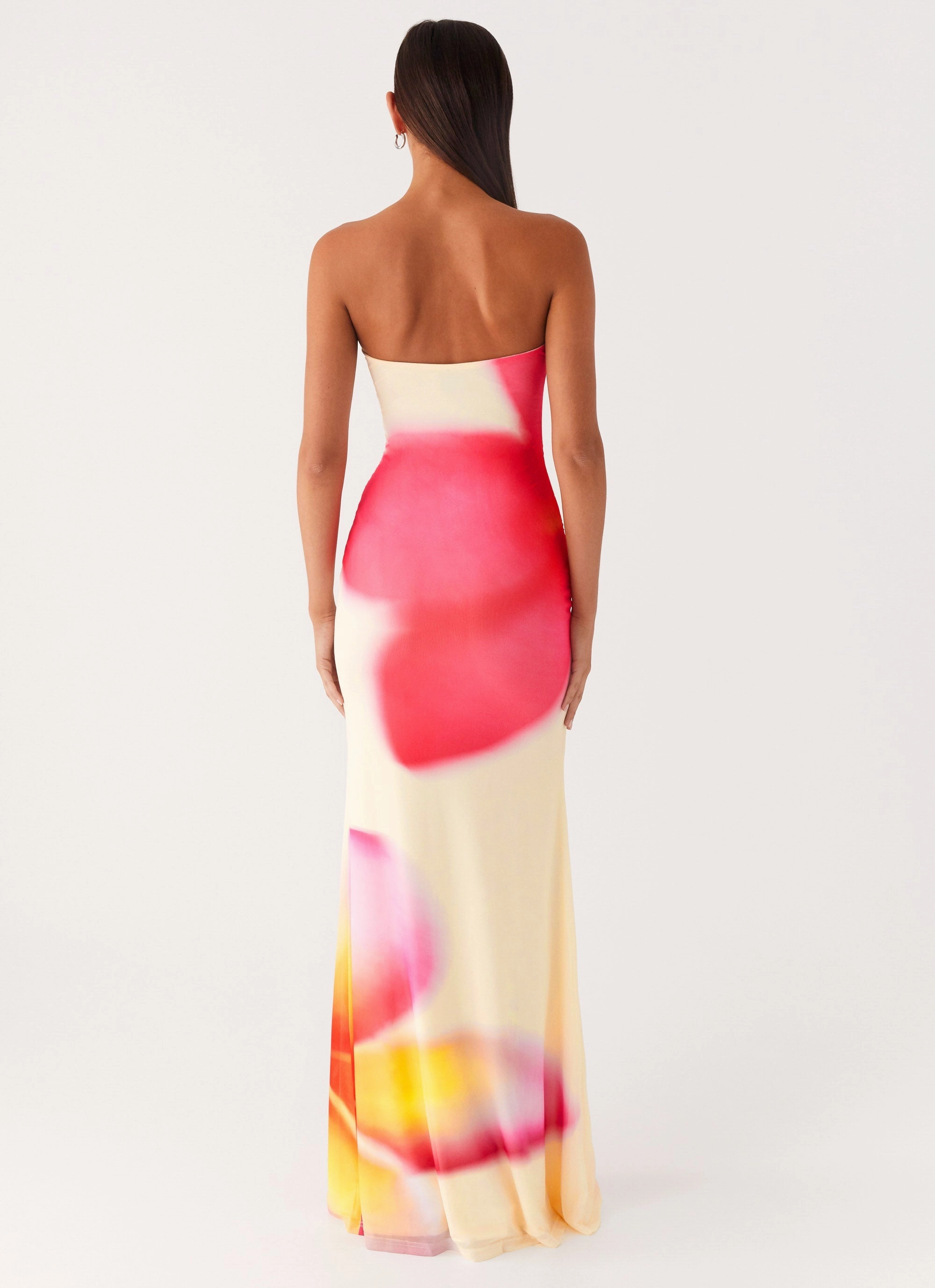 Trendy Wearable Edgy Look Iroha Strapless Maxi Dress - Frangipani Yellow
