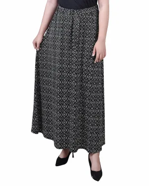Premium Fabric Petite Maxi Length Skirt Petite Maxi Length Skirt Crisp Texture Sage Glow