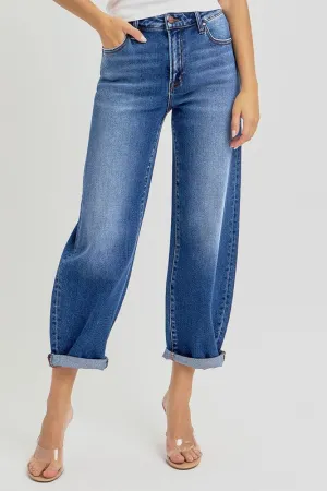 Premium Flair HANNAH HIGH RISE CROP MILD BARREL JEANS Essential Wardrobe HANNAH HIGH RISE CROP MILD BARREL JEANS