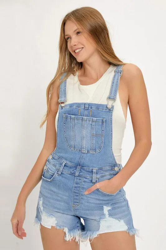 CONNIE FRONT DISTRESSED SHORTALL S-XL Formal Adult Fashion