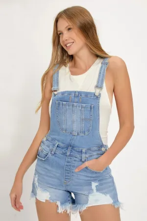 Premium Quality CONNIE FRONT DISTRESSED SHORTALL S-XL CONNIE FRONT DISTRESSED SHORTALL S-XL Favorite Basic