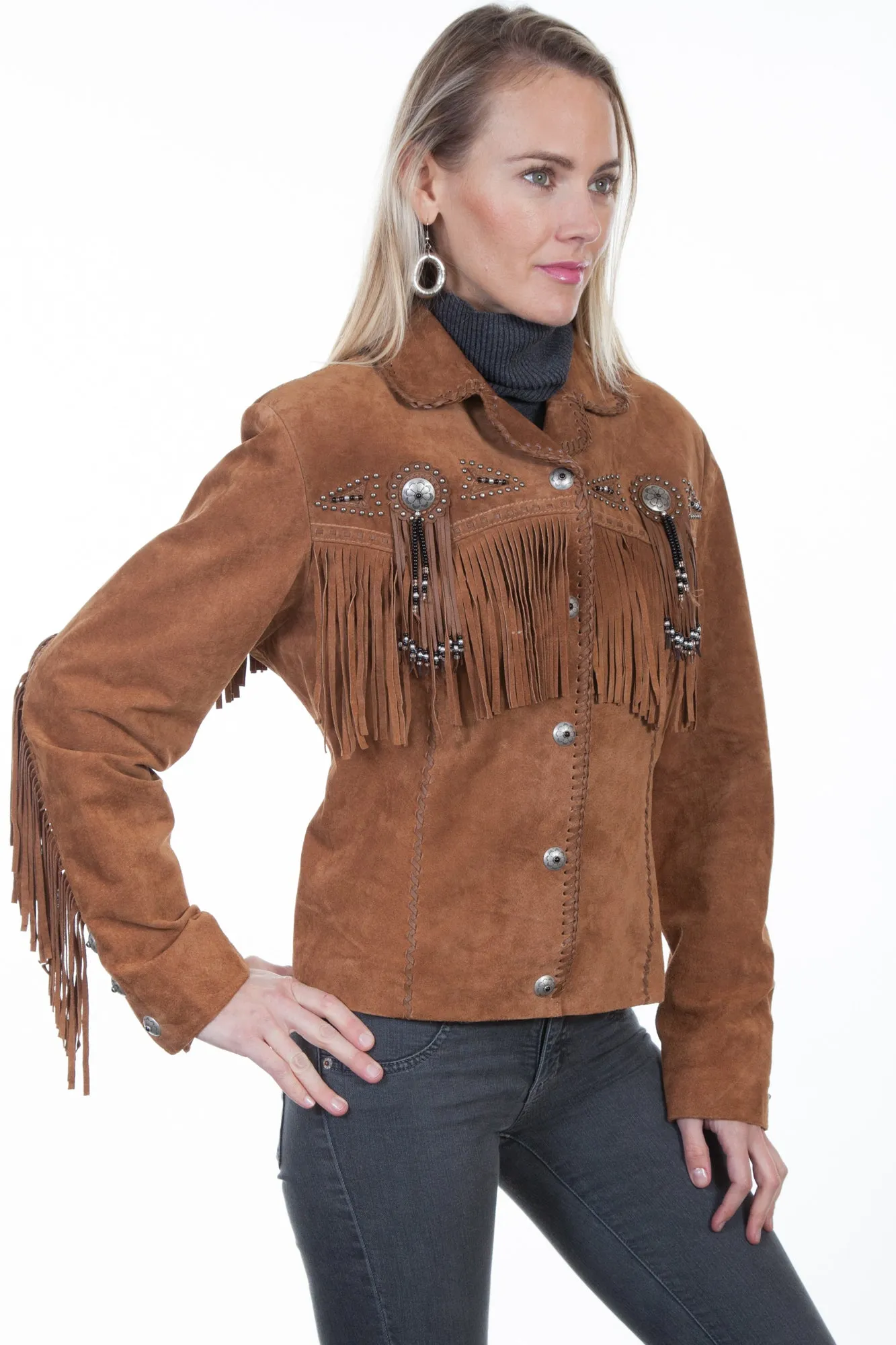 Scully Womens Cinnamon Boar Suede Jacket Brunch Outfit Trend Setter