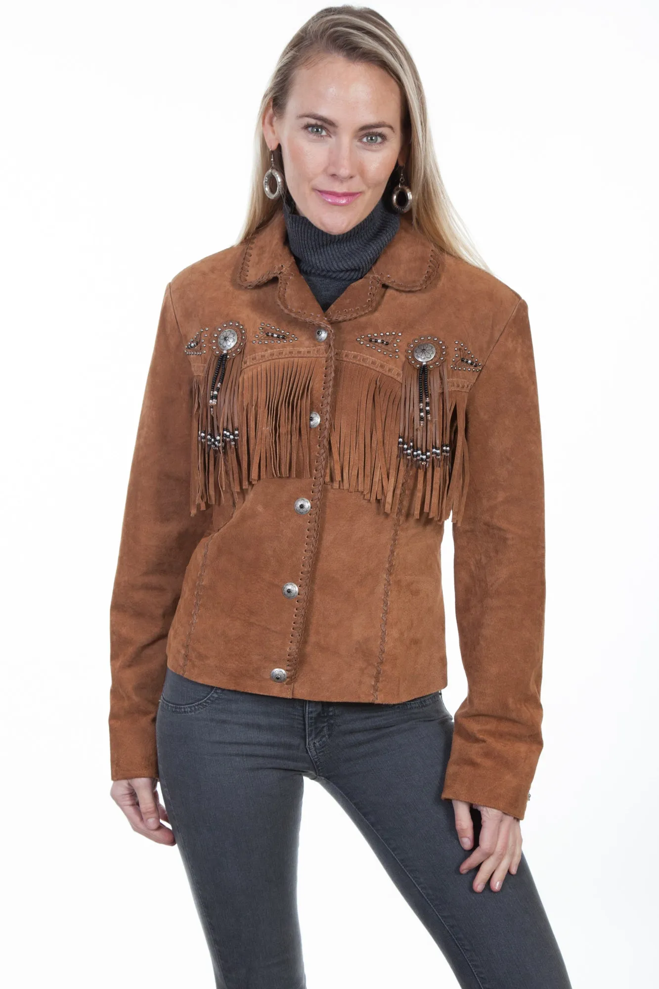 Traveler Gear Slim Scully Womens Cinnamon Boar Suede Jacket