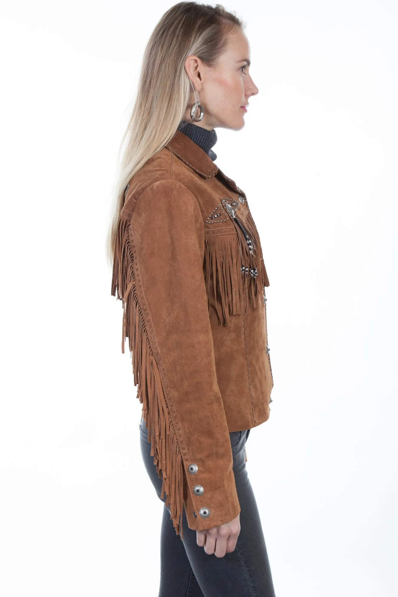 Style Upgrade Scully Womens Cinnamon Boar Suede Jacket