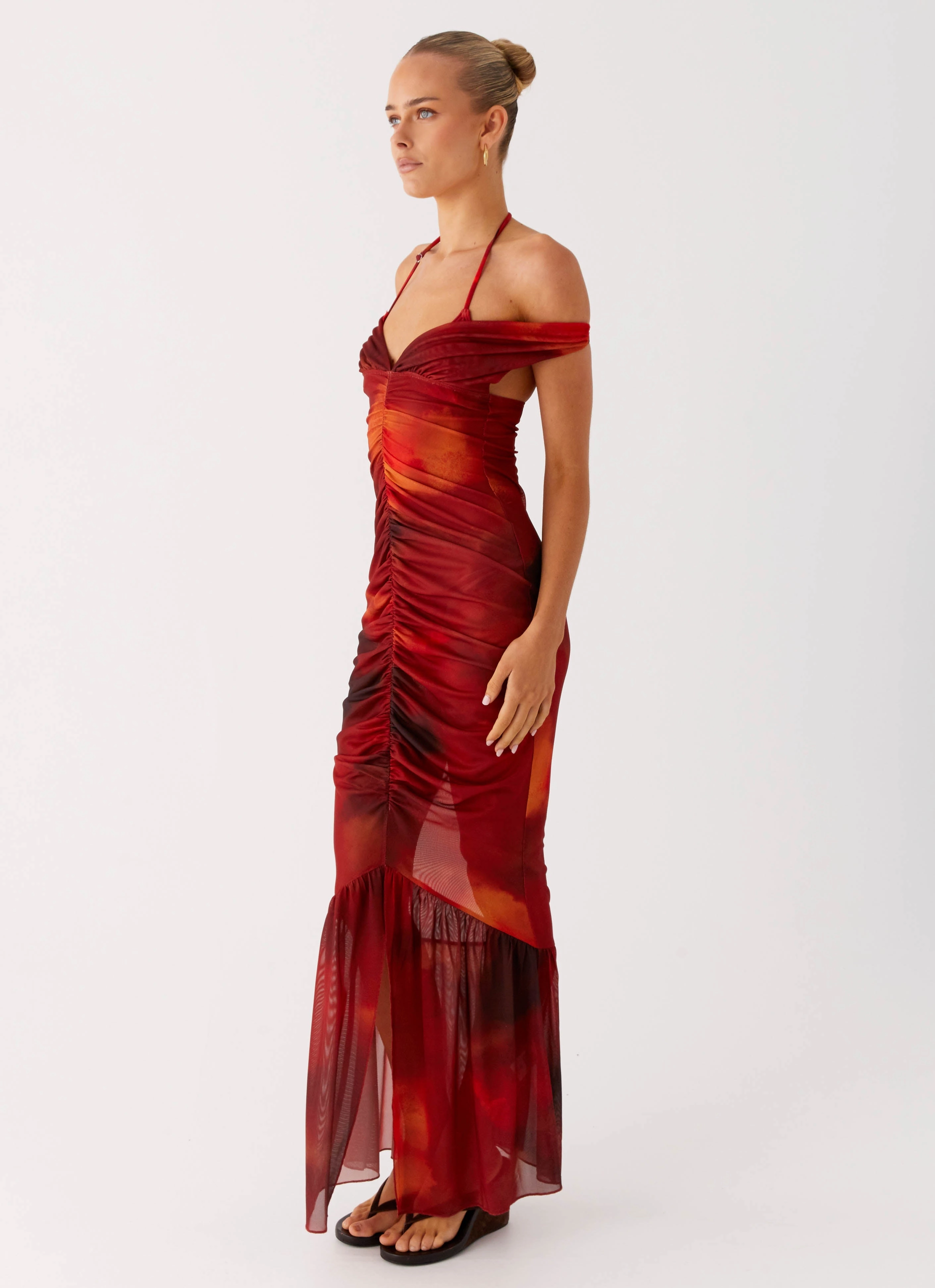Modern Fit Love Me Not Maxi Dress - Scarlet Blur