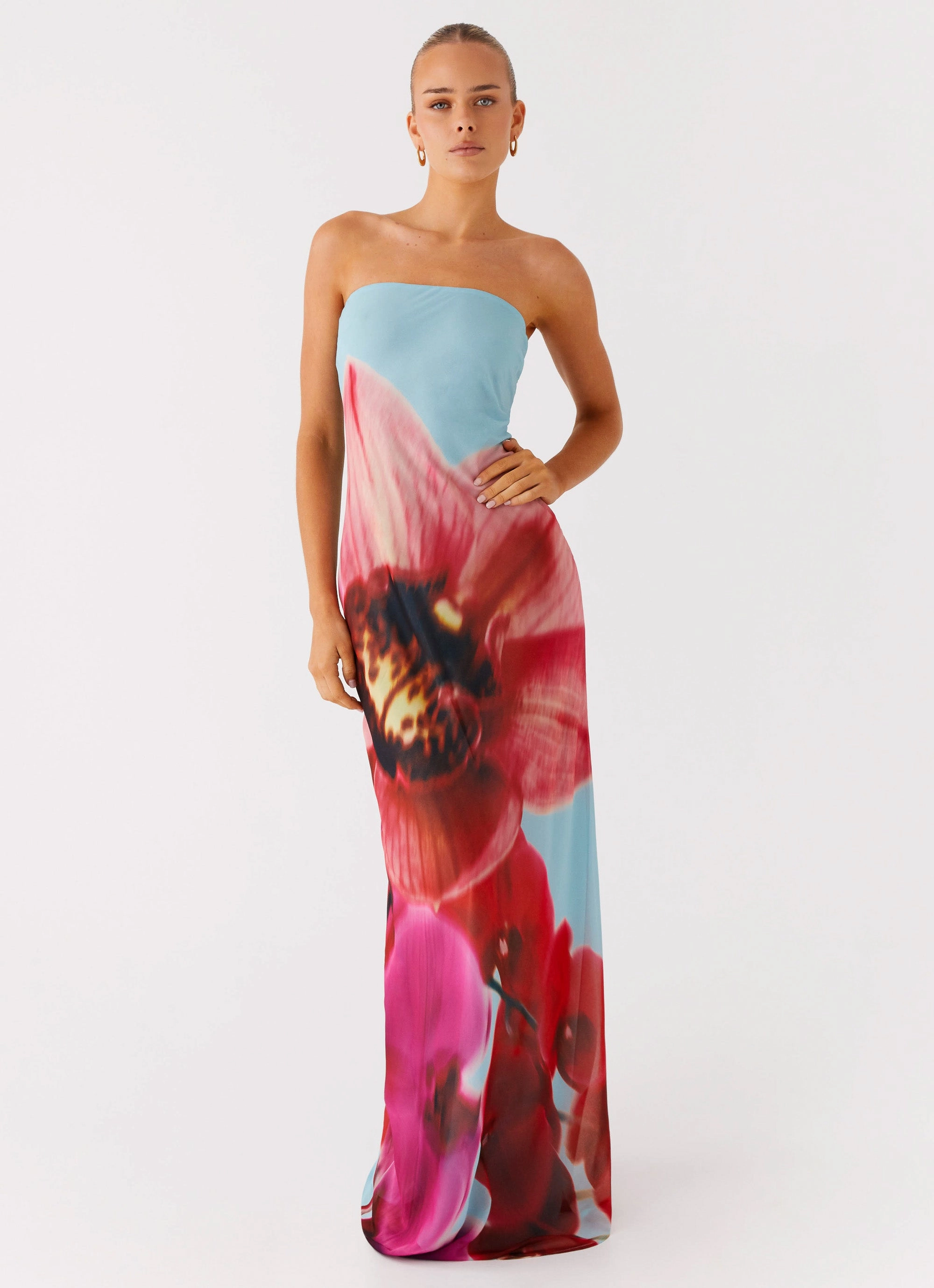 Comfy Look Versatile Layer Amelle Maxi Dress - Turquoise Bloom