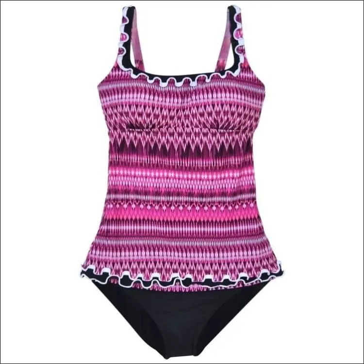 Profile By Gottex Women’s Swimsuit Ruffle Tankini Bikini 2 Piece Set Size 6