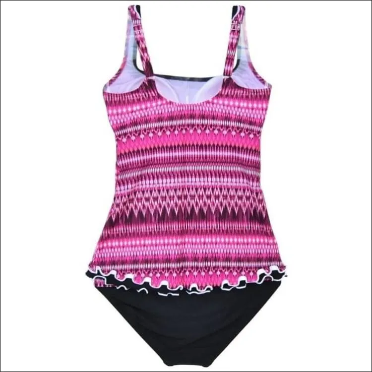 Profile By Gottex Women’s Swimsuit Ruffle Tankini Bikini 2 Piece Set Size 6