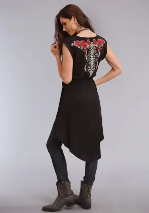 Pullover Style Stetson Womens Rose Cross Front Black 100% Rayon S/L Tank Top Stetson Womens Rose Cross Front Black 100% Rayon S/L Tank Top Versatile Styling wrinkle free