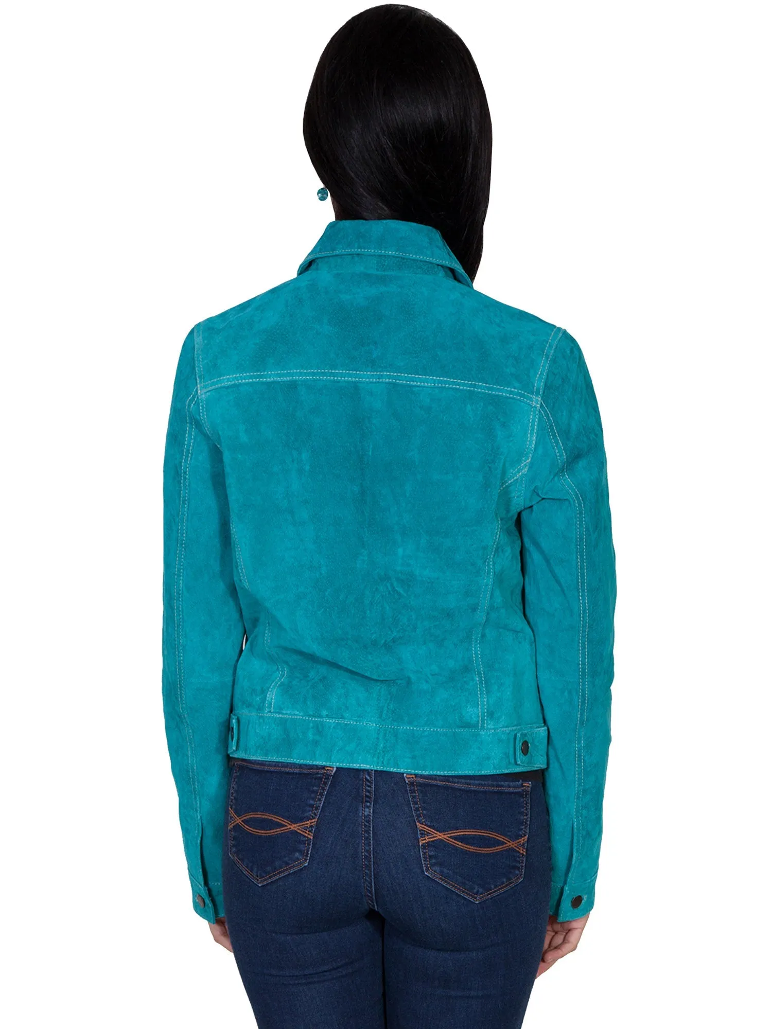 Relaxed Fit Waist Year Round Piece Scully Womens Turquoise Boar Suede Jacket