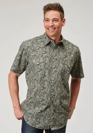 Quality Wear Roper Mens 1901 Estampa Paisley Green 100% Cotton S/S Shirt Roper Mens 1901 Estampa Paisley Green 100% Cotton S/S Shirt Trendy Wear Zip Front