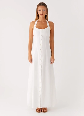Quality Wear Jovanni Maxi Dress - White Cozy Energy Layer Base Jovanni Maxi Dress - White