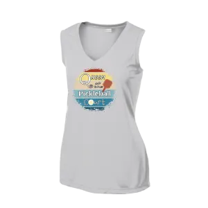 Queen of the Pickleball Court | Women’s Sleeveless Athletic Shirt | 100% Polyester