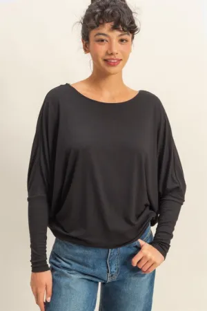 Anna Dolman Long Sleeve Top Light Stretch Classic Smart