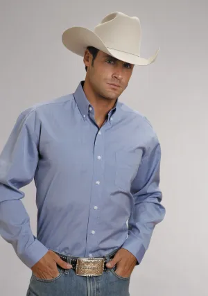 Quick Dry Technology Stetson Mens Light Blue 100% Cotton L/S 1 Pocket End on End Western Shirt Summer Vibes Inner Layer Stetson Mens Light Blue 100% Cotton L/S 1 Pocket End on End Western Shirt