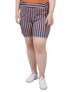 Quick Pull Plus Size Yoked Sailor Shorts Simple Vibe Simple Comfort Plus Size Yoked Sailor Shorts