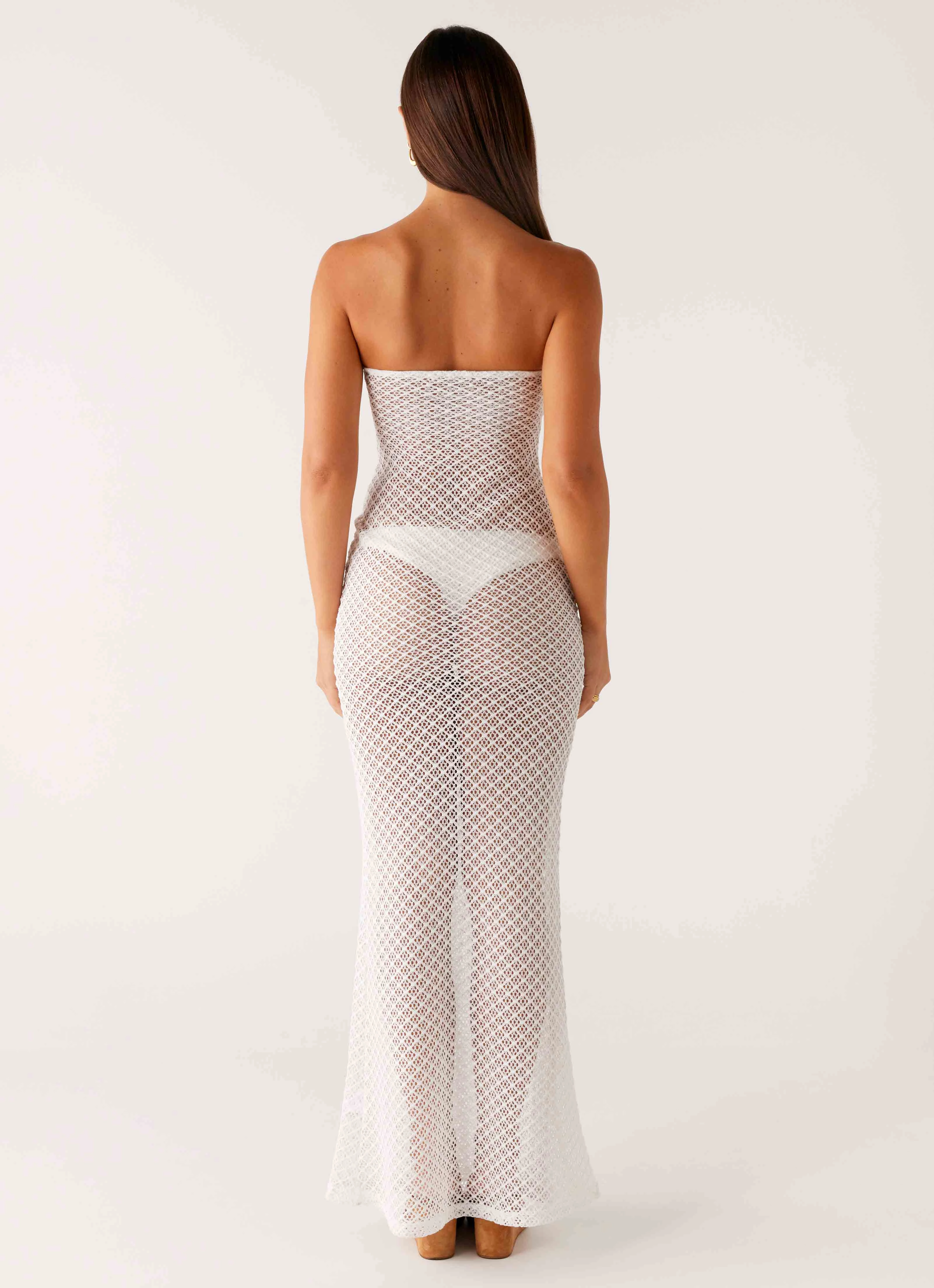 Showcase Crochet Maxi Dress - Ivory Relaxed Movement All Time