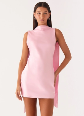 quick dry Cerina High Neck Mini Dress - Pink Cerina High Neck Mini Dress - Pink Event Mood