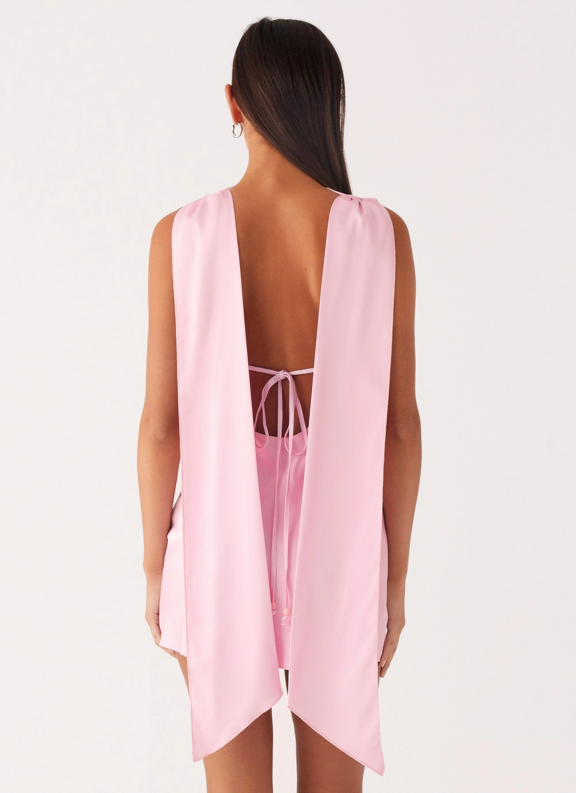 Cerina High Neck Mini Dress - Pink Effortless Look Style Blend