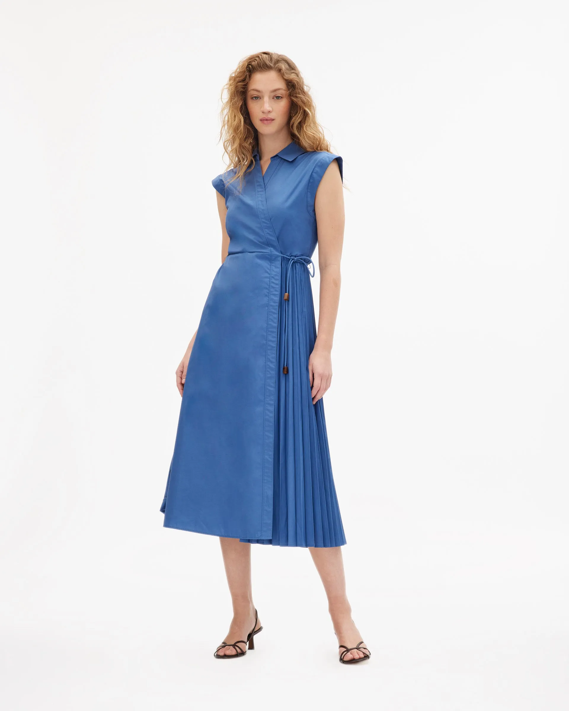 Midi Shivon Dress Linen Chic Gentle Texture