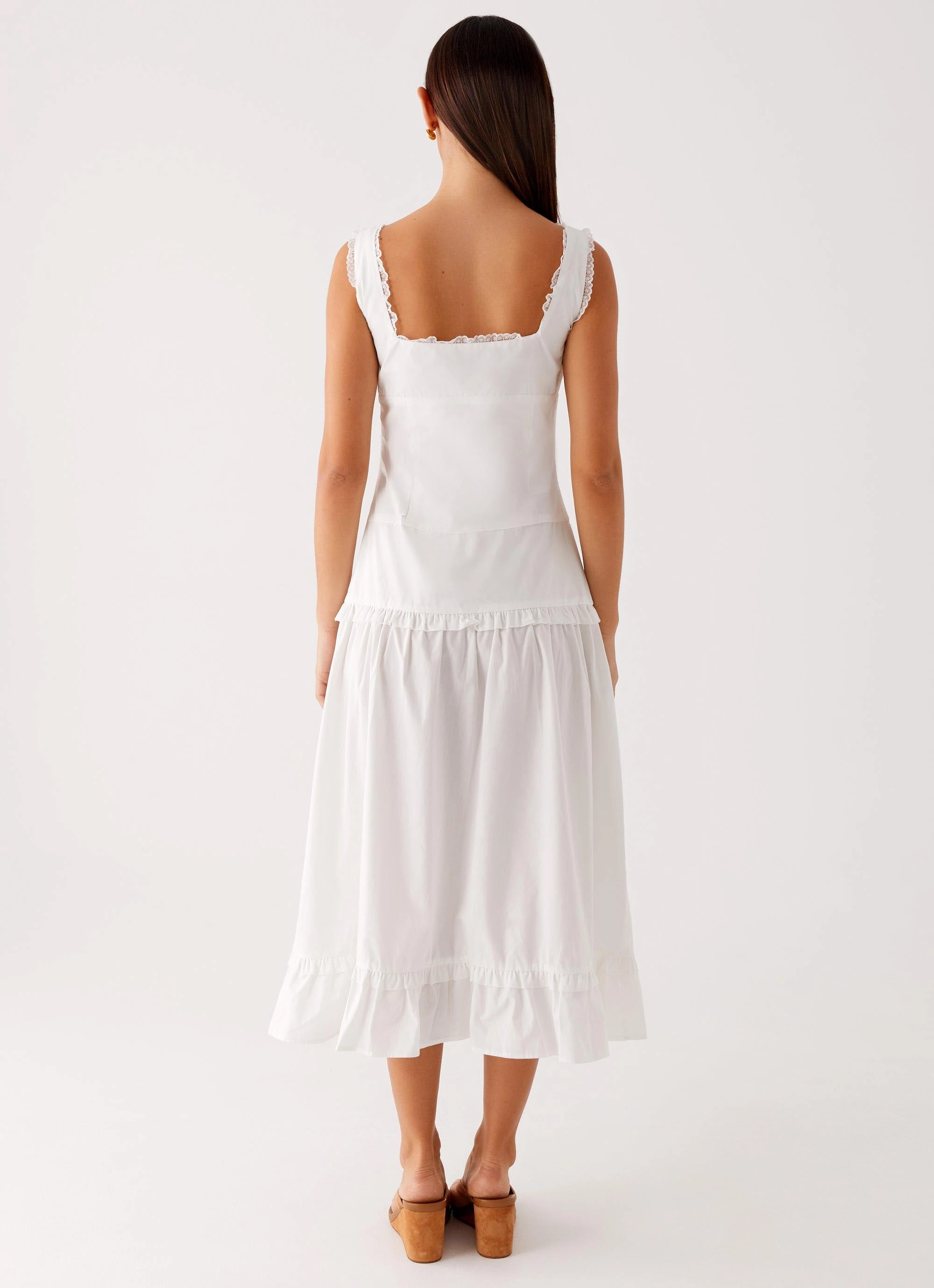 Soft Silhouette Quinn Midi Dress - White