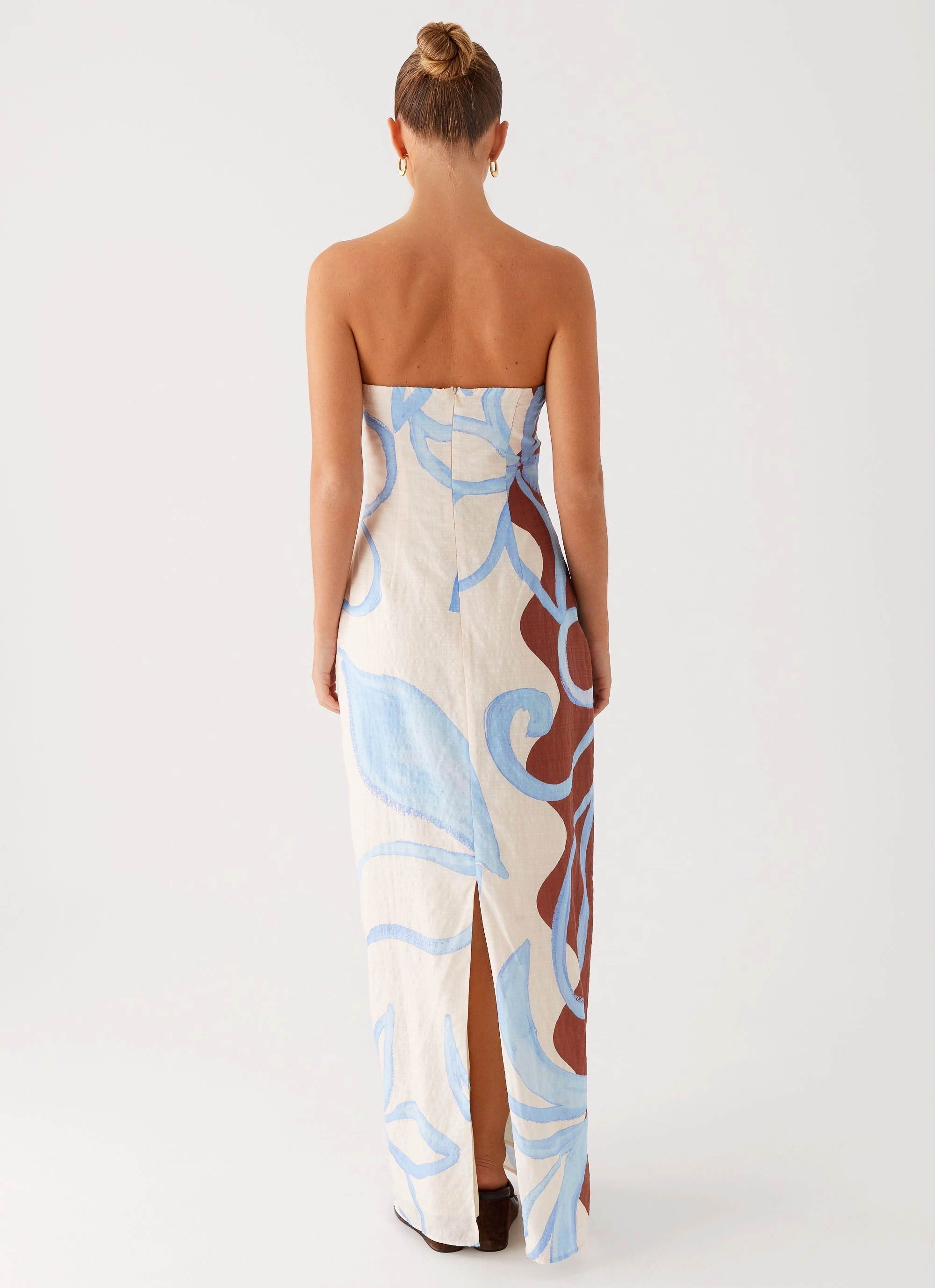 Raiden Maxi Dress - Bloom Wave Print Designer-Label