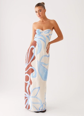 Raiden Maxi Dress - Bloom Wave Print Pretty Sets spring fashion Raiden Maxi Dress - Bloom Wave Print